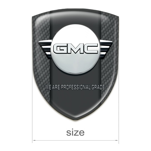 GMC Auto Emblem Dark Grey Carbon with Central Graphite Panel Design 