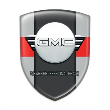 GMC Emblem Exterior Grey with Red Tape Style 