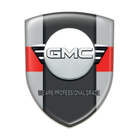 GMC Emblem Exterior Grey with Red Tape Style 