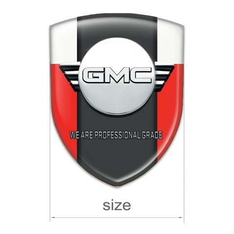GMC Logo Emblem Red White Style 
