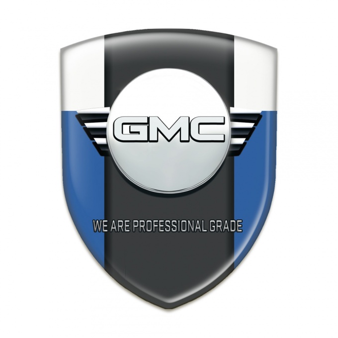 GMC Emblem Badge Logo Blue White Style 