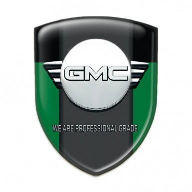 GMC Self Adhesive Emblem Logo Green Black Type 