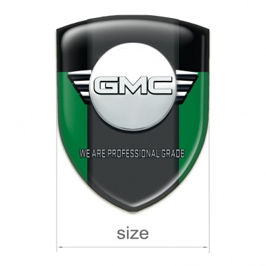 GMC Self Adhesive Emblem Logo Green Black Type 