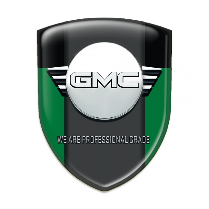 GMC Self Adhesive Emblem Logo Green Black Type 