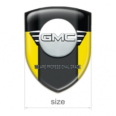 GMC Resin Sticker Stylish Yellow Black Type 