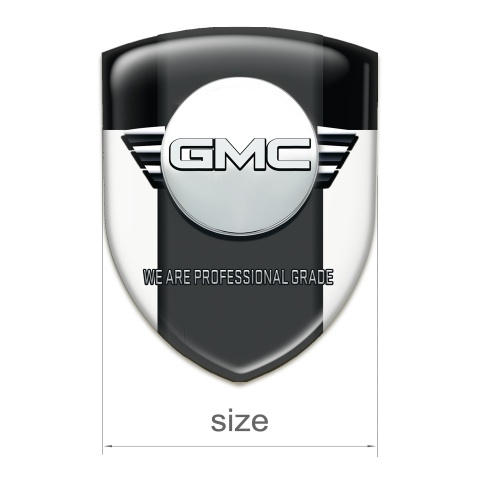GMC Emblem Exterior White Black Type 