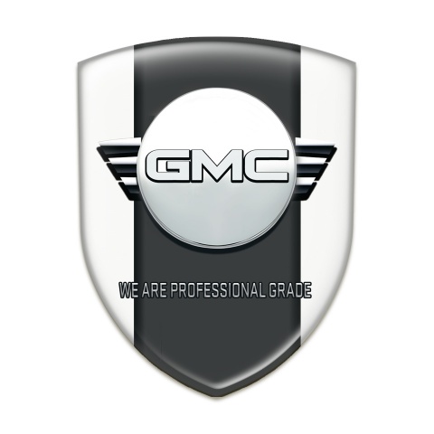 GMC Silicone Badge High End White Decoration 