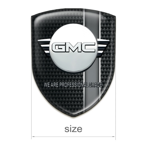 GMC Tuning Emblem Black with Grey Band Decoration 