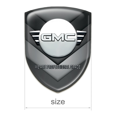 GMC Resin Sticker Black Grey V Shape Details Decoration 