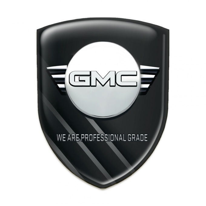 GMC Logo Emblem High End Black with grey Lines Decoration 