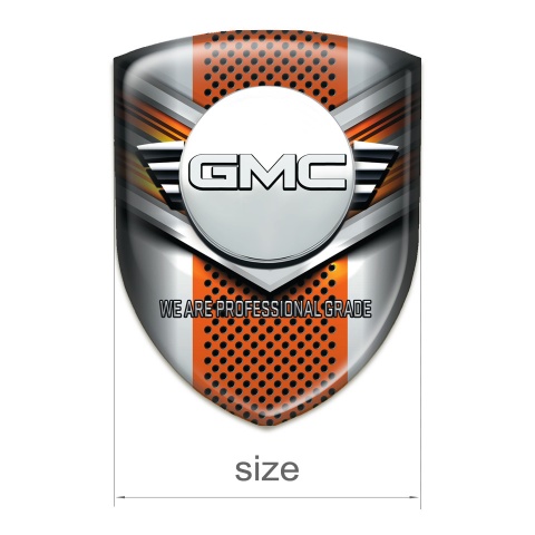 GMC Silicone Emblem Stylish grey Copper Elements Decoration 