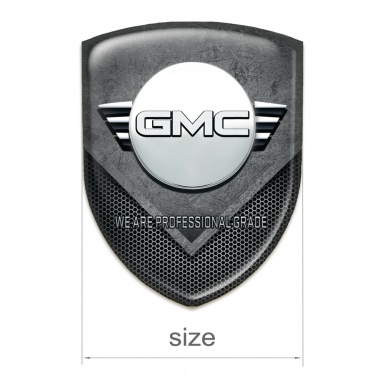 GMC 3D Gel Emblem Dark Mesh with Scratched Plate Mix
