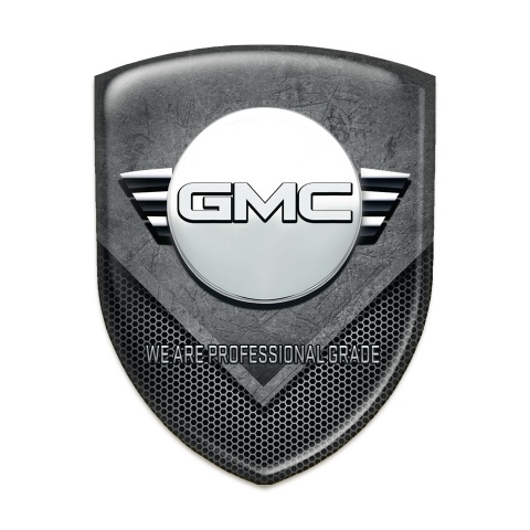 GMC 3D Gel Emblem Dark Mesh with Scratched Plate Mix