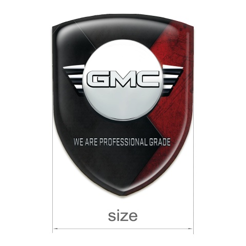 GMC Emblem Interior Stylish Red Black Mixed Texture 