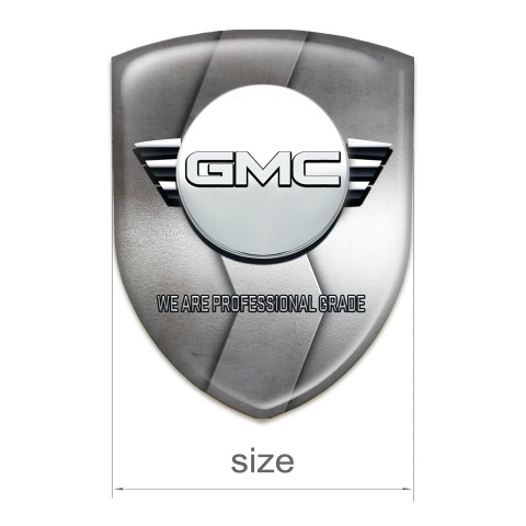 GMC Silicone Badge S Shape Print Design 