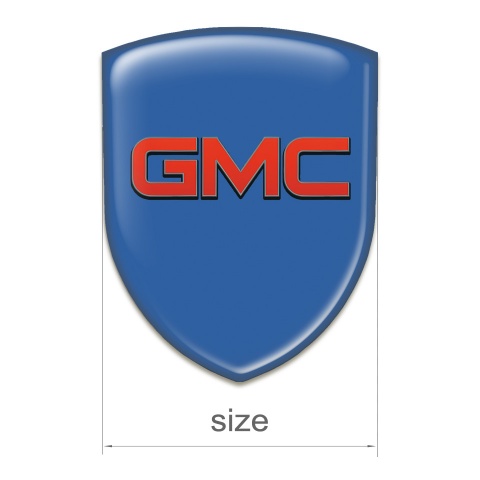 GMC Tuning Emblem Blue Background Red Logo 