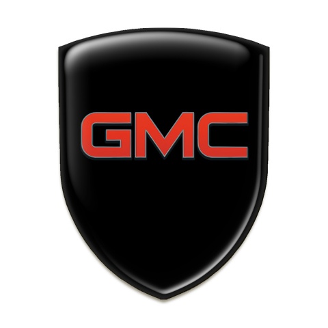 GMC Domed Emblem Black Background Red logo 