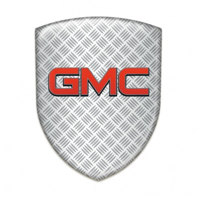 GMC Tuning Badge Grid Effect Background and Red Logo 