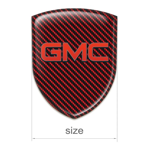 GMC Silicone Car Decal Badge Red Carbon Edition and Red logo 