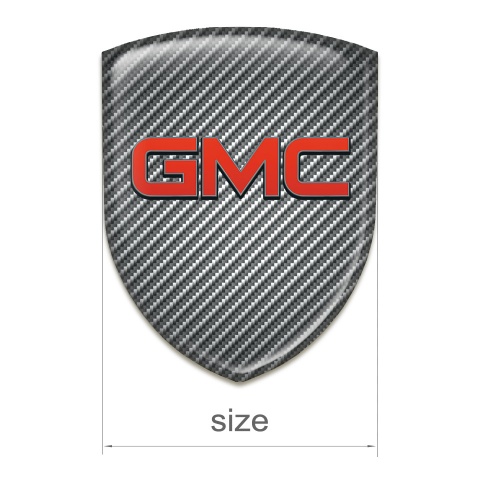 GMC Silicone Badge Classic carbon Style Red Logo 