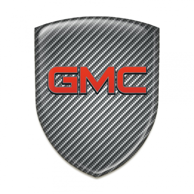 GMC Silicone Badge Classic carbon Style Red Logo 
