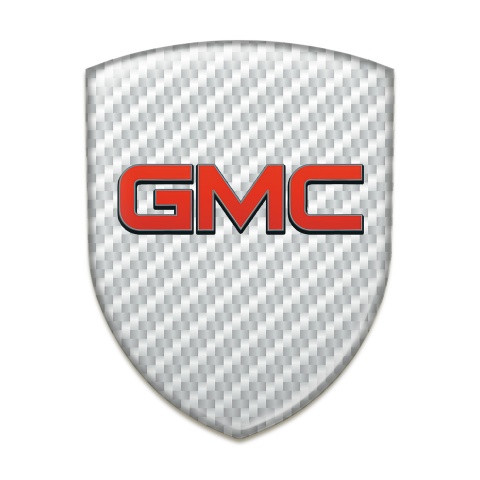 GMC Silicone Shield White Carbon Style and Red Logo 