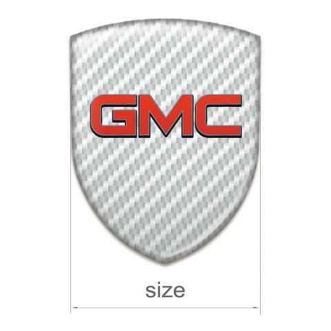 GMC Silicone Shield White Carbon Style and Red Logo 