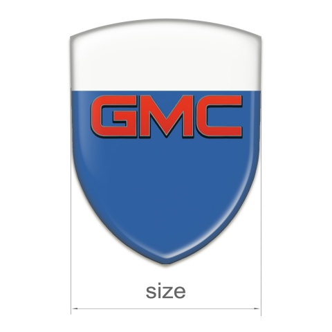GMC Logo Emblem Blue White Base Red Logo 