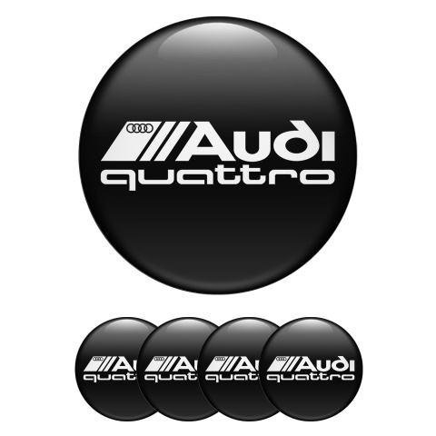 Audi Quattro Emblems for Wheel Center Black
