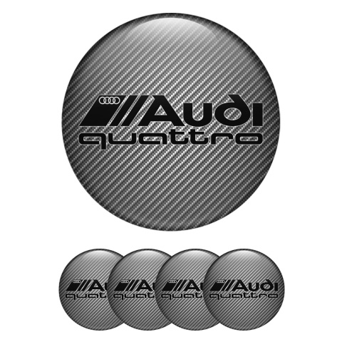 Audi Quattro Emblems for Wheel Center Carbon