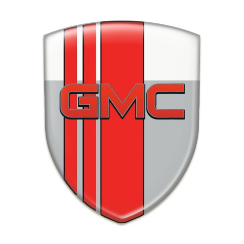 GMC Silicone Shield Grey White with Red Bands Pattern 
