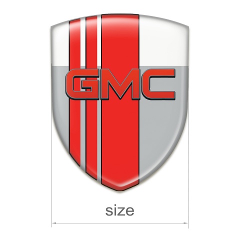 GMC Silicone Shield Grey White with Red Bands Pattern 
