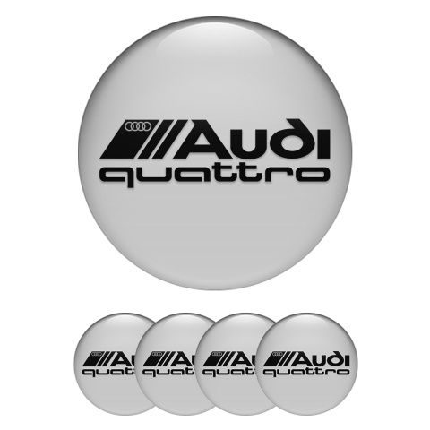 Audi Emblems for Wheel Center Carbon Grey Black Edition