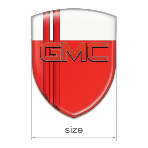 GMC Emblem Interior Red White with Red Stripes Pattern