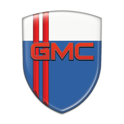 GMC Emblem Interior Blue White with Red Stripes Pattern 