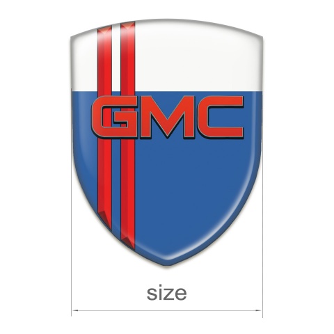GMC Emblem Interior Blue White with Red Stripes Pattern 
