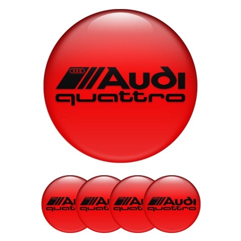 Audi Emblems for Wheel Center Carbon Red Black Edition