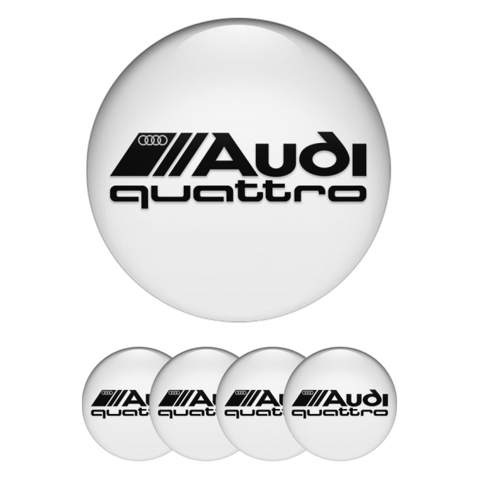Audi Emblems for Wheel Center Carbon White Black Edition