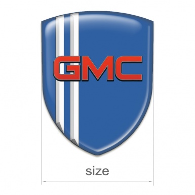 GMC Tuning Emblem Blue Decoration White Lines 
