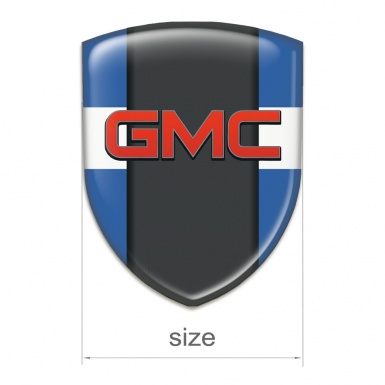 GMC Silicone Badge Blue with White Ribbon Decoration 