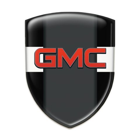 GMC Silicone Shield Black with White Ribbon Decoration 