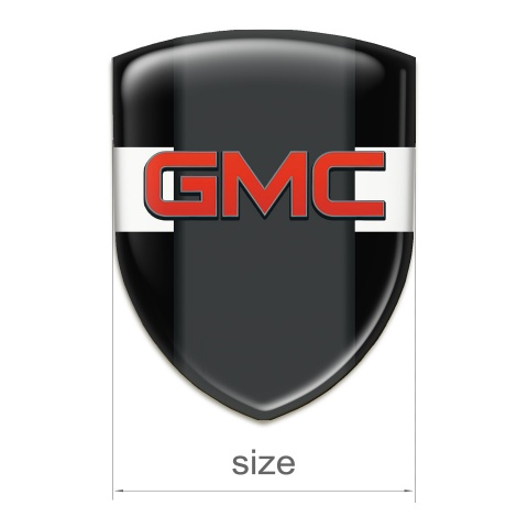 GMC Silicone Shield Black with White Ribbon Decoration 