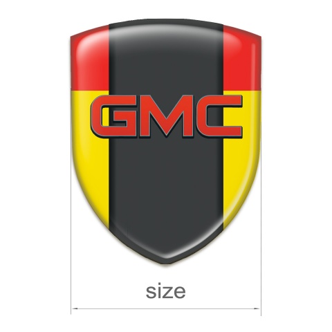GMC Domed Emblem Yellow Red Model 