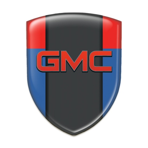 GMC Silicone Emblem Blue Red Model 
