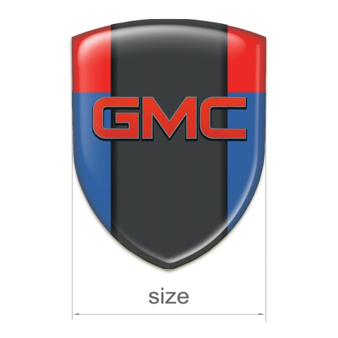 GMC Silicone Emblem Blue Red Model 