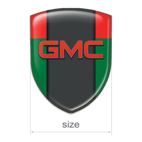GMC Resin Sticker Green Red Model 