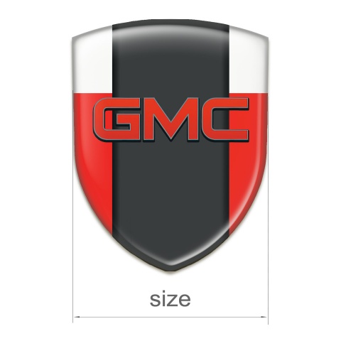 GMC Emblem Exterior red White Model 