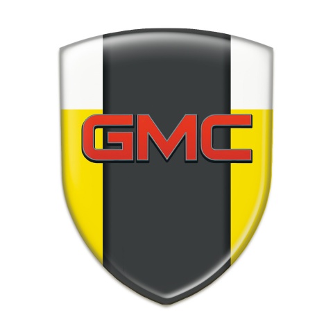 GMC Car Accessories Badge Yellow White Model 