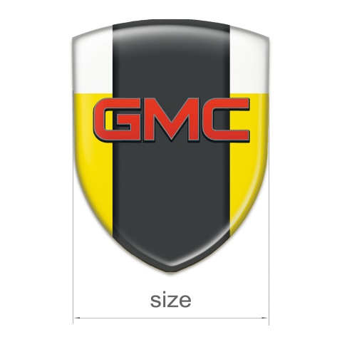 GMC Car Accessories Badge Yellow White Model 