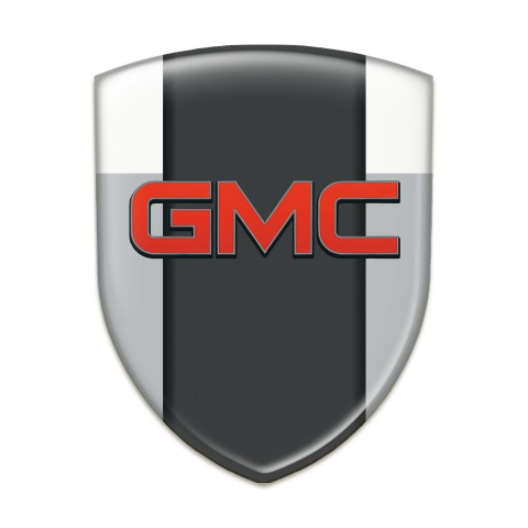 GMC Self Adhesive Car logo Emblem Grey White Model 